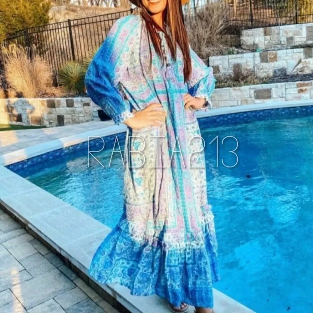 ZARA PRINTED MIDI BOHO DRESS